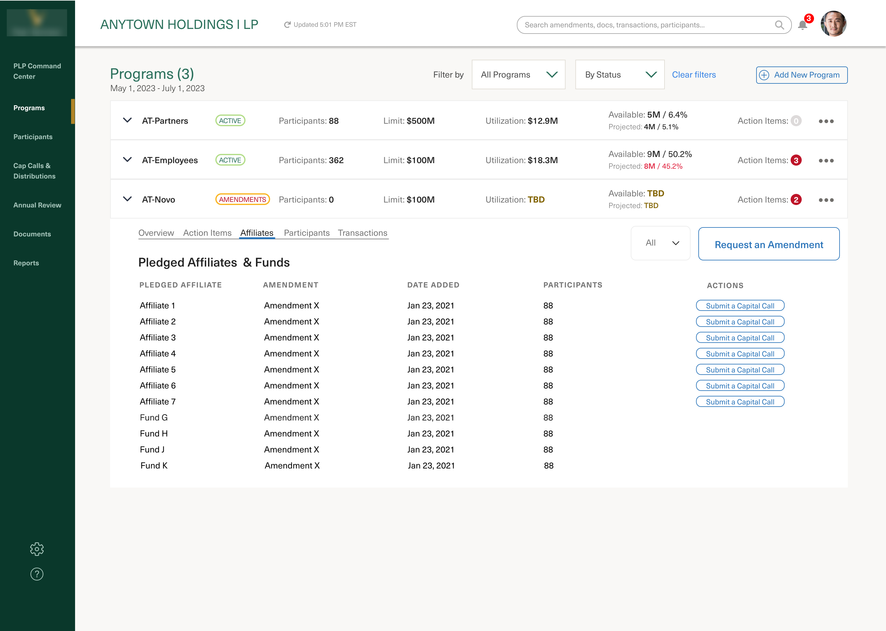 Private Banking App mockups